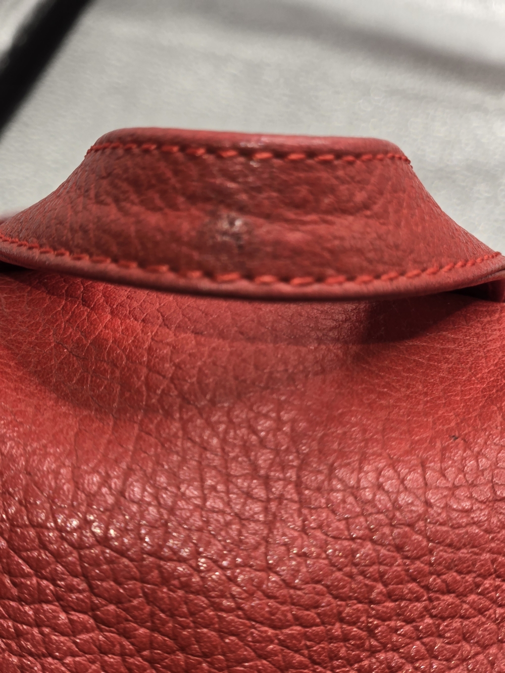 Authentic MCM Red Leather Mini Backpack - Picture 5 of 12